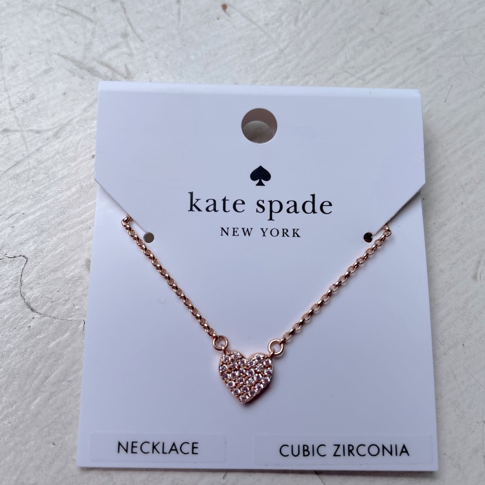 Kate Spade Rose Gold Heart Necklace -NWT
